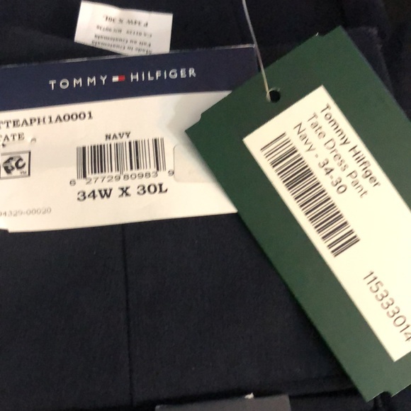 Tommy Hilfiger Navy Men’s Stretch Tate Dress Pants 34 X 30 NWT - Picture 10 of 11